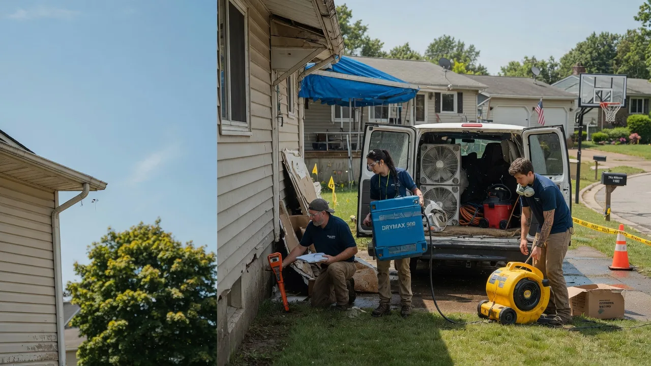 Ceiling Leak Cleanup in Kansasville, WI near me